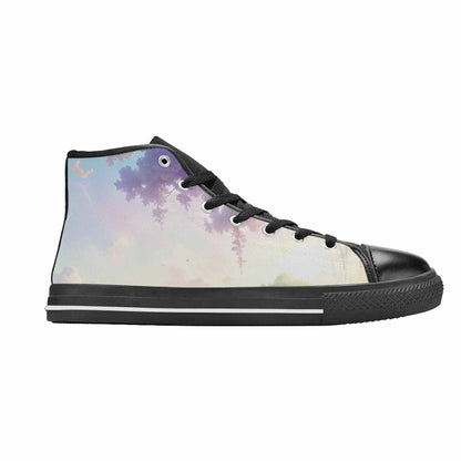 MEN'S Surrealist Dreamscape High Top Canvas Dark Academia Custom Sneakers
