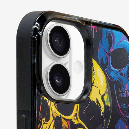 iPhone 16 Case — 1000s Of Skulls Digital Camo Drip, Custom Printed Phone Case