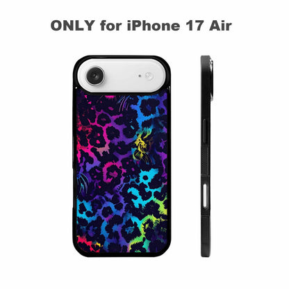 iPhone 17 Air Case — Leopard Print Neon Seamless Pattern Animal, Unique Phone Case Design