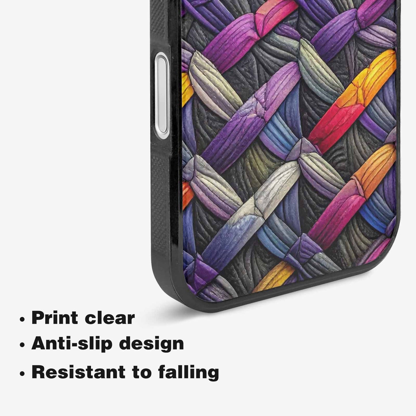 iPhone 16 Plus Case — Asexual Flag Color Theme Small Rainbow, Custom Designed Case Cover