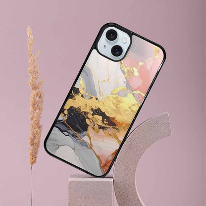 iPhone 15 Plus Case — Marble Vein Marble Veins Pattern Hundreds, Unique Phone Case Design