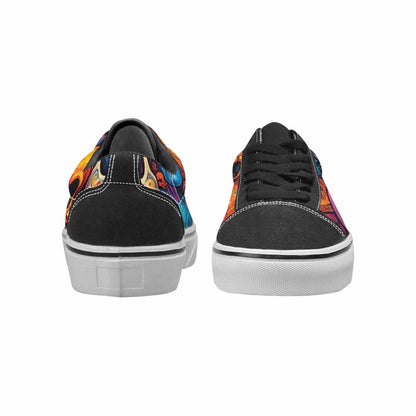 WOMEN'S Skulls (general) Skulls Lace-Up Canvas Dreamcore Custom Shoes