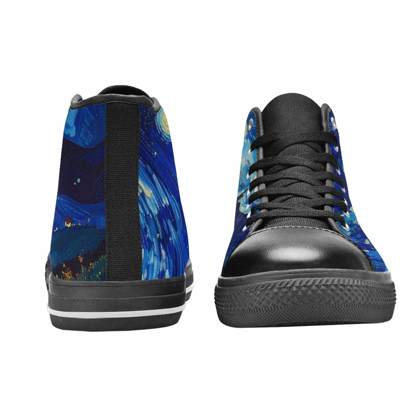 MEN'S Starry Night Van Gogh High Top Canvas Vivid Custom Shoes