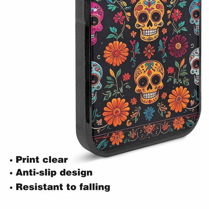 iPhone 15 Case — Colorful Dia De Los Muertos Sugar, Custom Made Phone Cover