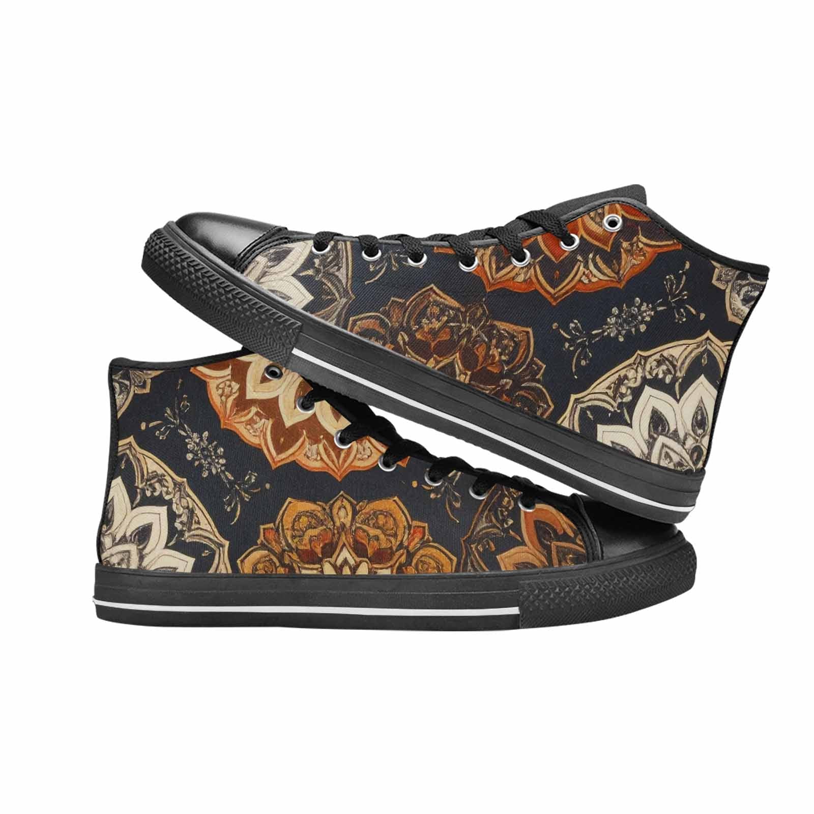 MEN'S Mandala High Top Canvas Vivid Custom Sneakers