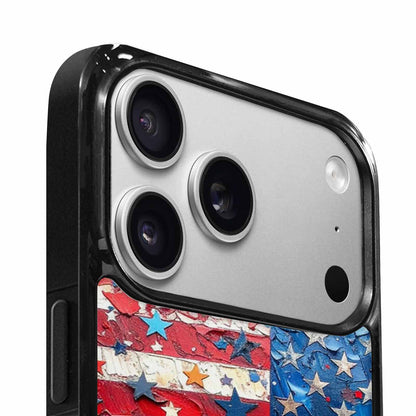 iPhone 17 Pro Case — Patriotic Stars And Stripes American Galaxy, Personalized Phone Case