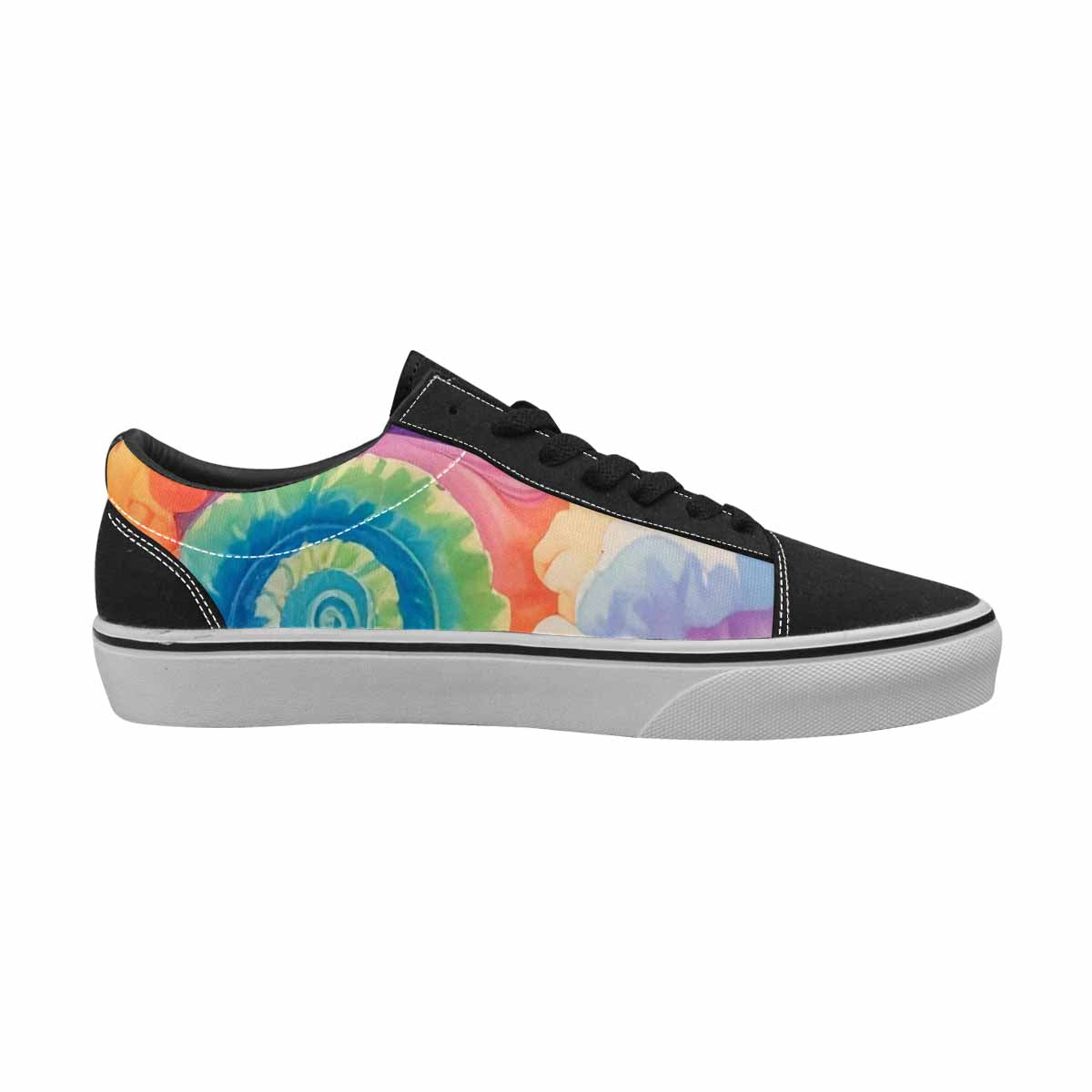 WOMEN'S Tie Dye Swirls Tie Lace-Up Canvas Melting Art Sneakers