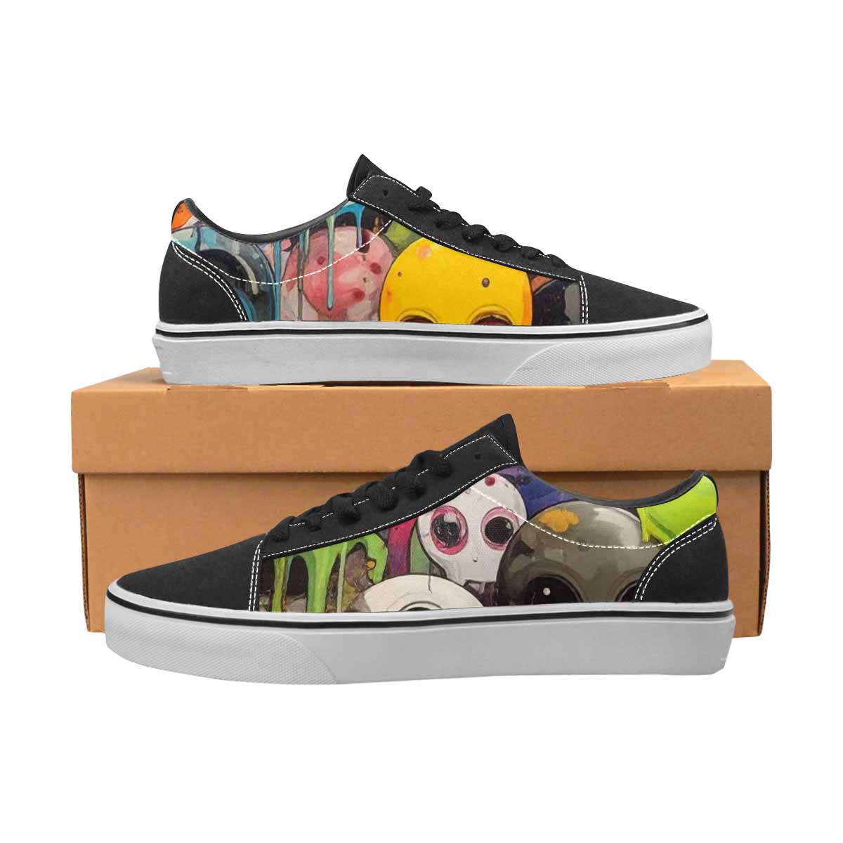 WOMEN'S Aliens  Camo Melting Lace-Up Canvas Dreamlike Shoes