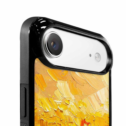 iPhone 17 Air Case — Impressionist Sunflower Brushstroke Pattern Hundreds Floral, Custom Print Case Cover