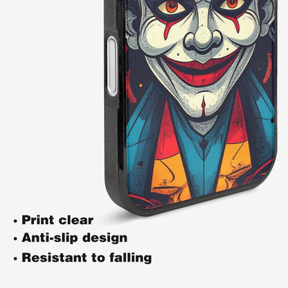 iPhone 16 Plus Case — Evil Circus Heads Faces Overlapping Patterns, Custom Made Phone Cover