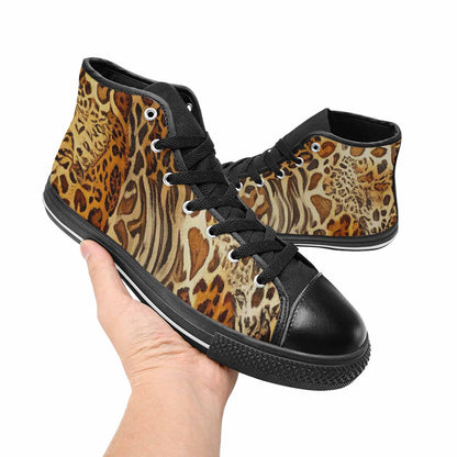 WOMEN'S Animal Print High Top Canvas Dreamcore Custom Shoes