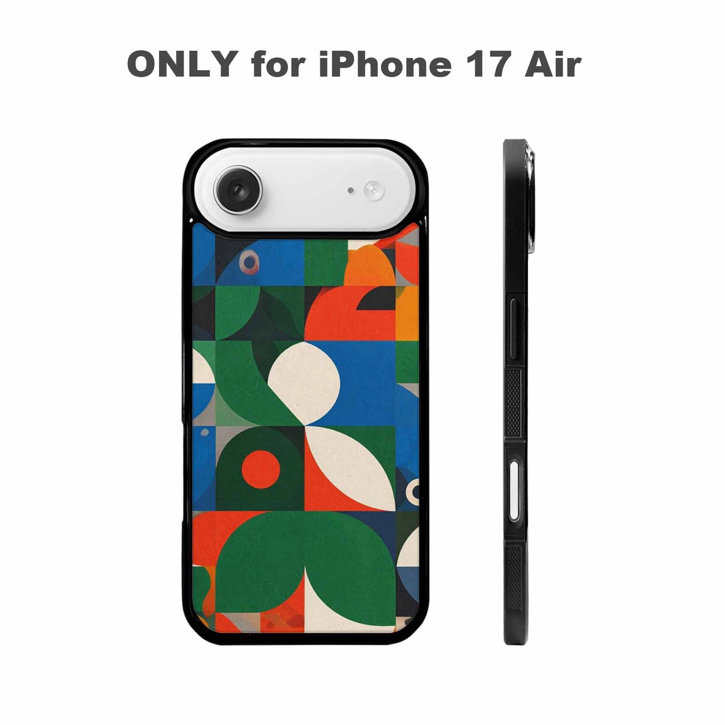 iPhone 17 Air Case — Memphis Art Pattern Retro Vintage, Custom Printed Phone Case