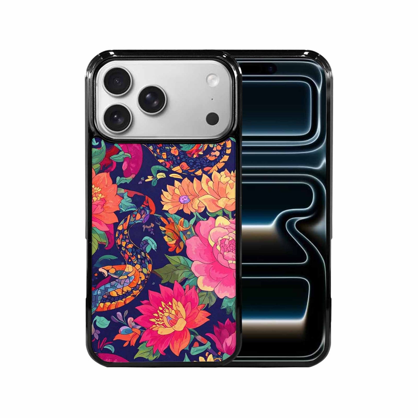 iPhone 17 Pro Max Case — Snakes Print Floral Seamless Floral, Unique Phone Case Design