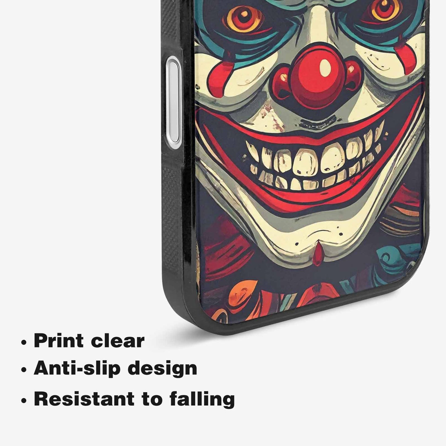 iPhone 16 Case — Evil Circus Heads Faces Overlapping Patterns, Custom Art Phone Cover
