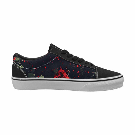 MEN'S Military Camouflage Blotch Canvas Lace-Up Neon Fantasy Custom Shoes