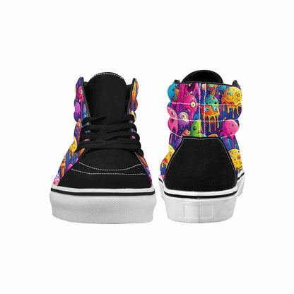 MEN'S Melting Ice Cream Monster High Top Canvas Surreal Custom Shoes