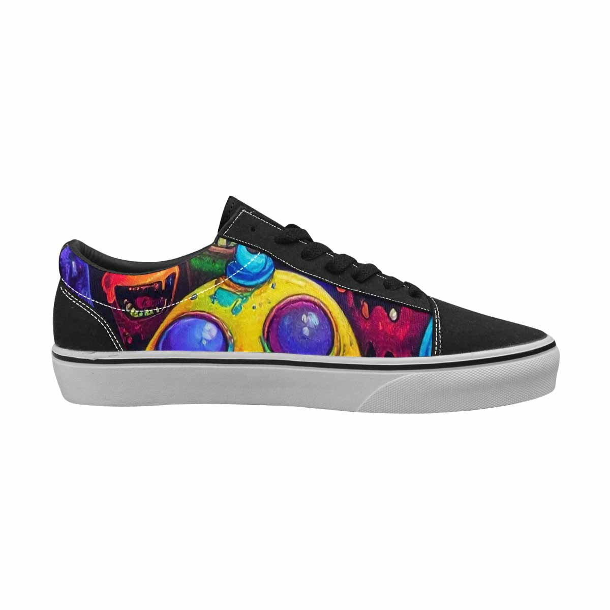 WOMEN'S Ice Cream Monsters  Lace-Up Canvas Neon Fantasy Shoes