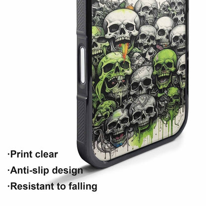 iPhone 17 Pro Case — Black Green Ink Rainbow From Gothic, Personalized Phone Case