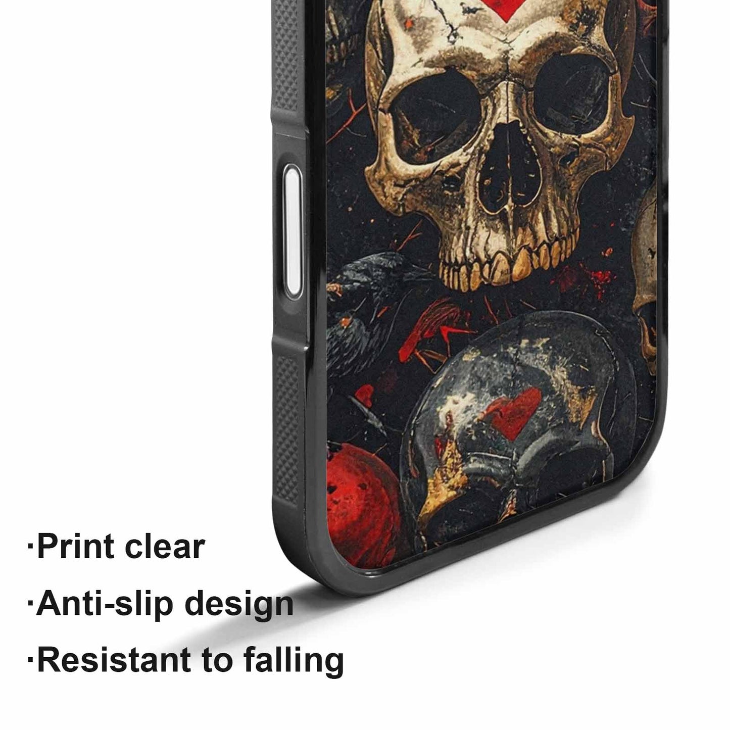 iPhone 17 Case — Skull Dark Art Gothic Print Gothic, Custom Made Phone Cover