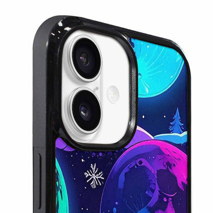 iPhone 17 Case — Neon Winter Moon Cartoon Cute, Customized Protective Case