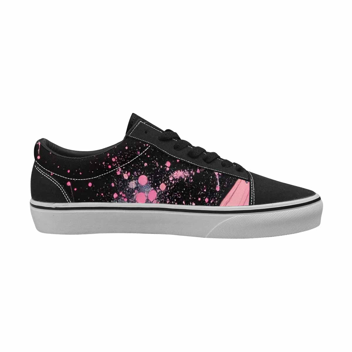 WOMEN'S Rainbow Drip Mushrooms Lace-Up Canvas Cottagecore Custom Sneakers