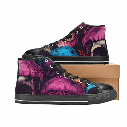 WOMEN'S Mushroom Skull High Top Canvas Y2K Custom Sneakers