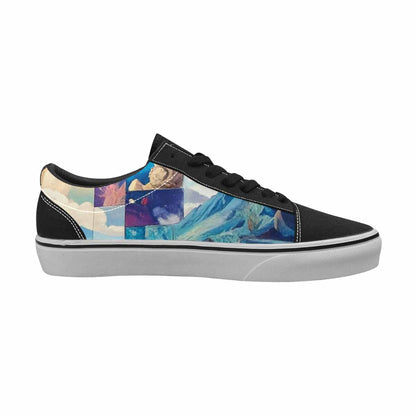 WOMEN'S Surreal Dream Fragment Lace-Up Canvas Dark Academia Custom Sneakers