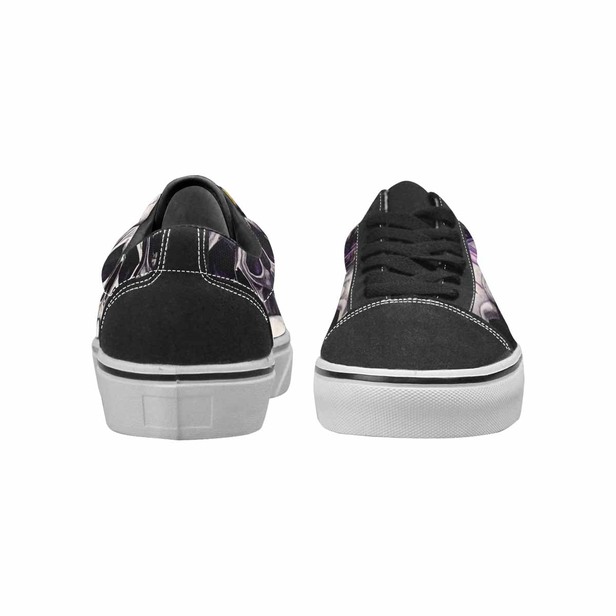 WOMEN'S Rainbow From Skull S Lace-Up Canvas Melting Art Custom Sneakers