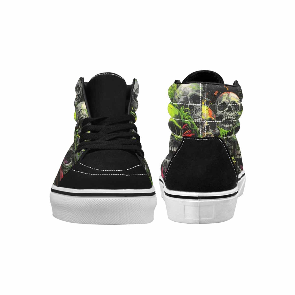 MEN'S Rainbow From Skull S High Top Canvas Wallpaper Art Custom Sneakers