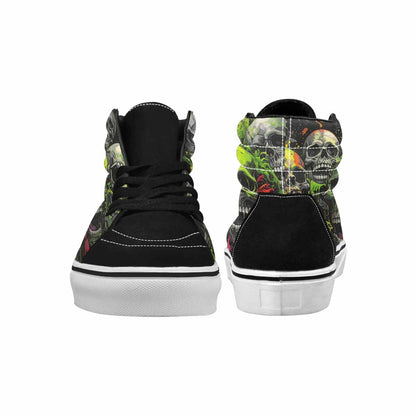MEN'S Rainbow From Skull S High Top Canvas Wallpaper Art Custom Sneakers