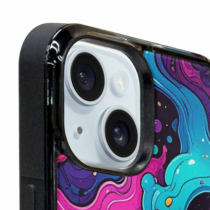 iPhone 15 Case — Neon Drip Galaxy Custom, Custom Art Phone Cover