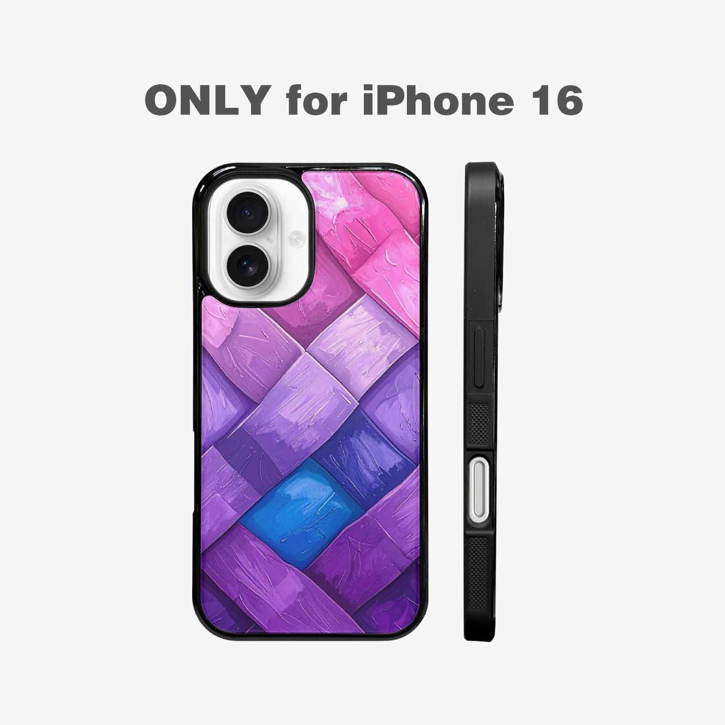 iPhone 16 Case — Bisexual Flag Color Theme Small Rainbow, Custom Print Case Cover