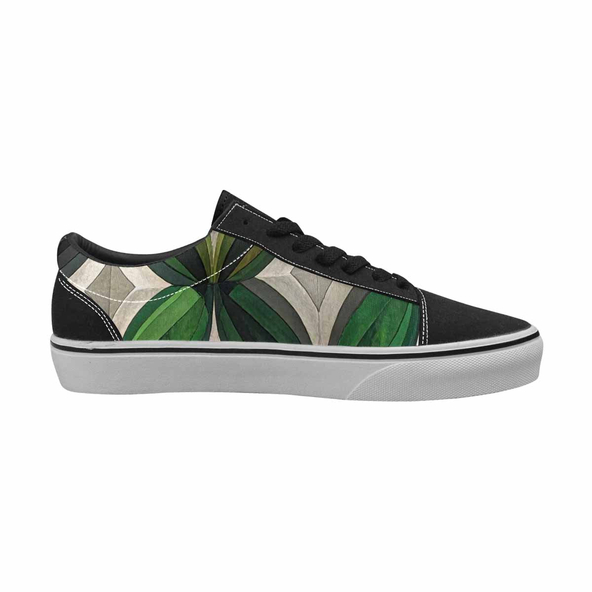 MEN'S Aromantic Flag Color Canvas Lace-Up Grunge Custom Shoes