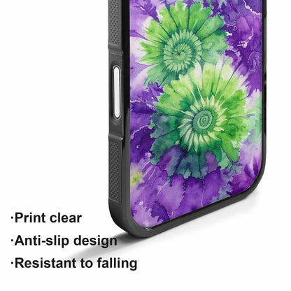 iPhone 17 Case — Tie Dye Purple Green Tie Dye, Customized Protective Case