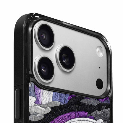 iPhone 17 Pro Case — Vivid Camo Asexual Pride Camo, Custom Printed Phone Case