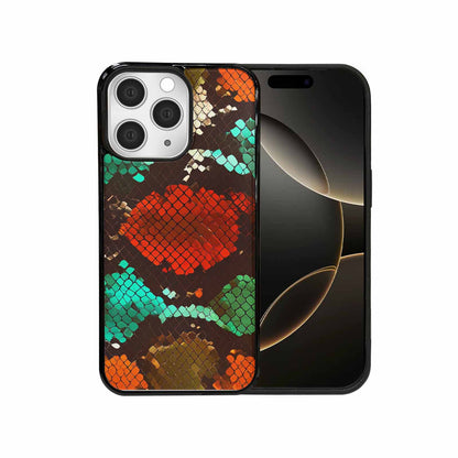 iPhone 15 Pro Max Case — Snake Print Dark Seamless Pattern Vibrant, Custom Phone Case