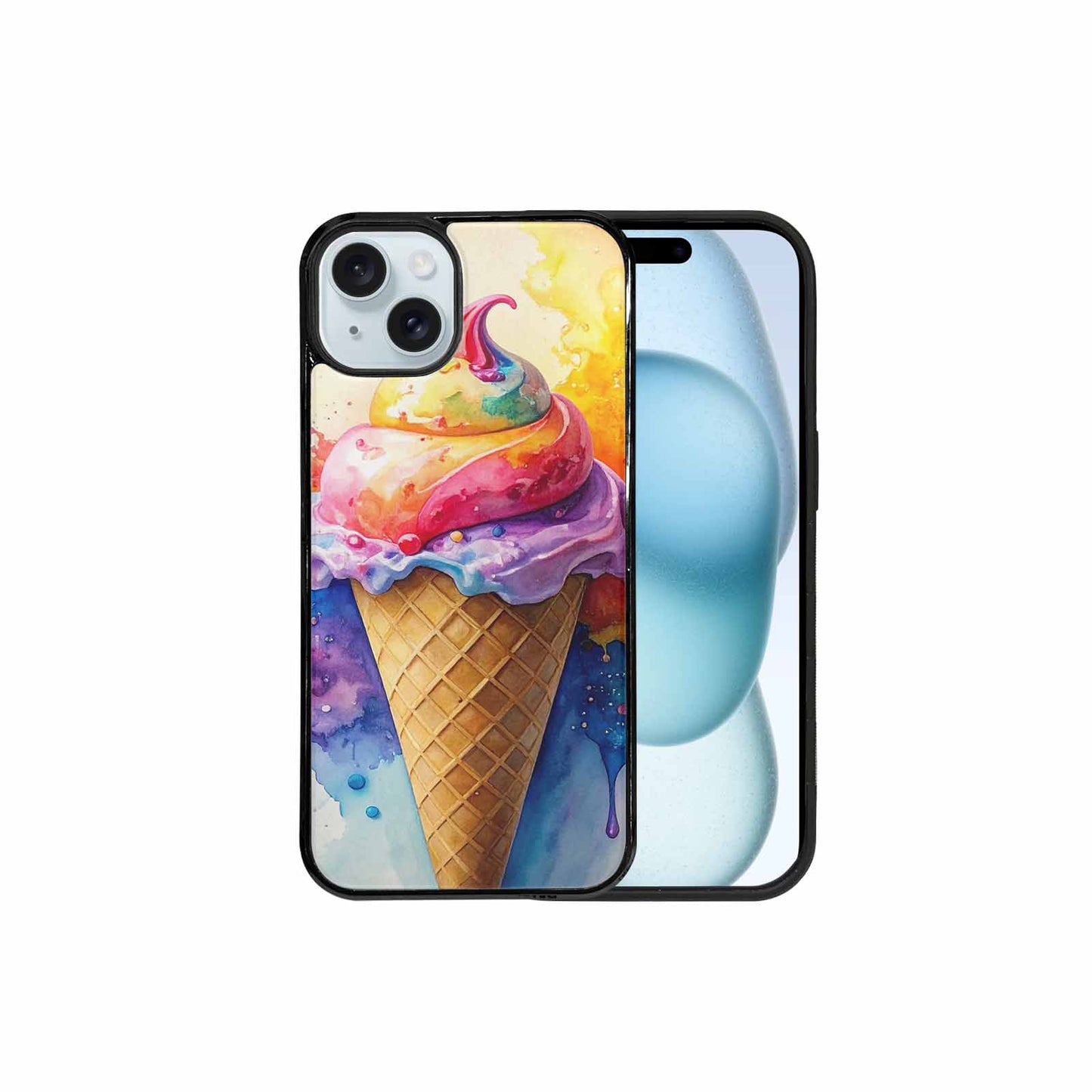 iPhone 15 Plus Case — Melting Icecream Collage, Customized Protective Case