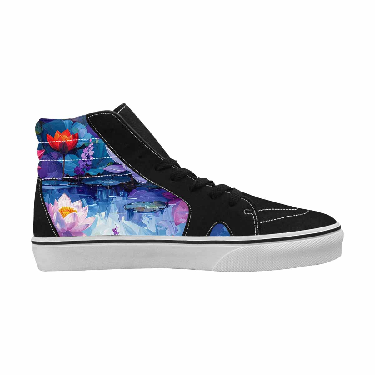 WOMEN'S Monet-Style Impressionist Water High Top Canvas Cottagecore Shoes