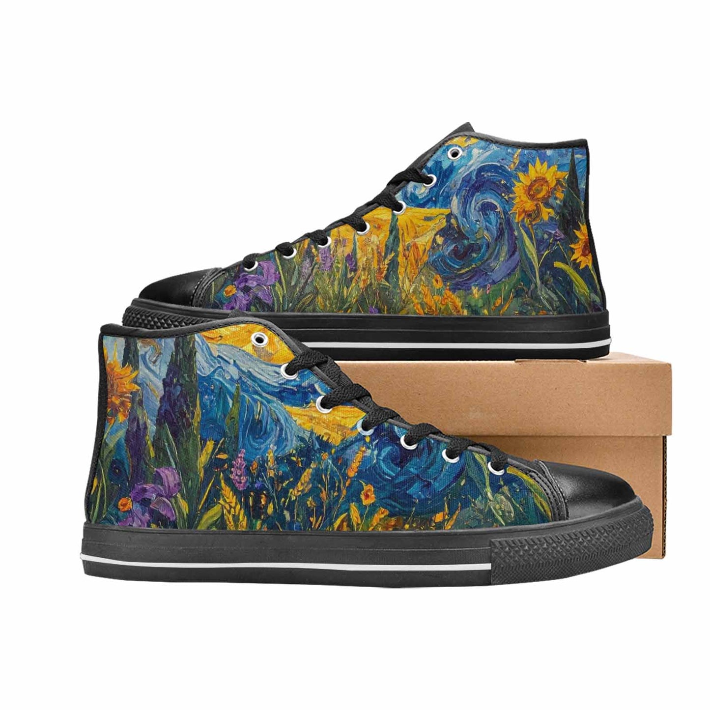 MEN'S Blend All Versions High Top Canvas Neon Fantasy Sneakers