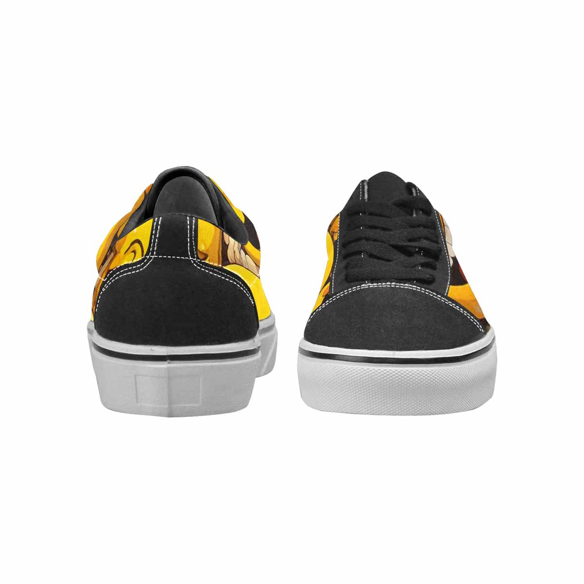MEN'S Smiley Face Yellow Canvas Boutique Wallpaper Art Custom Canvas Shoes