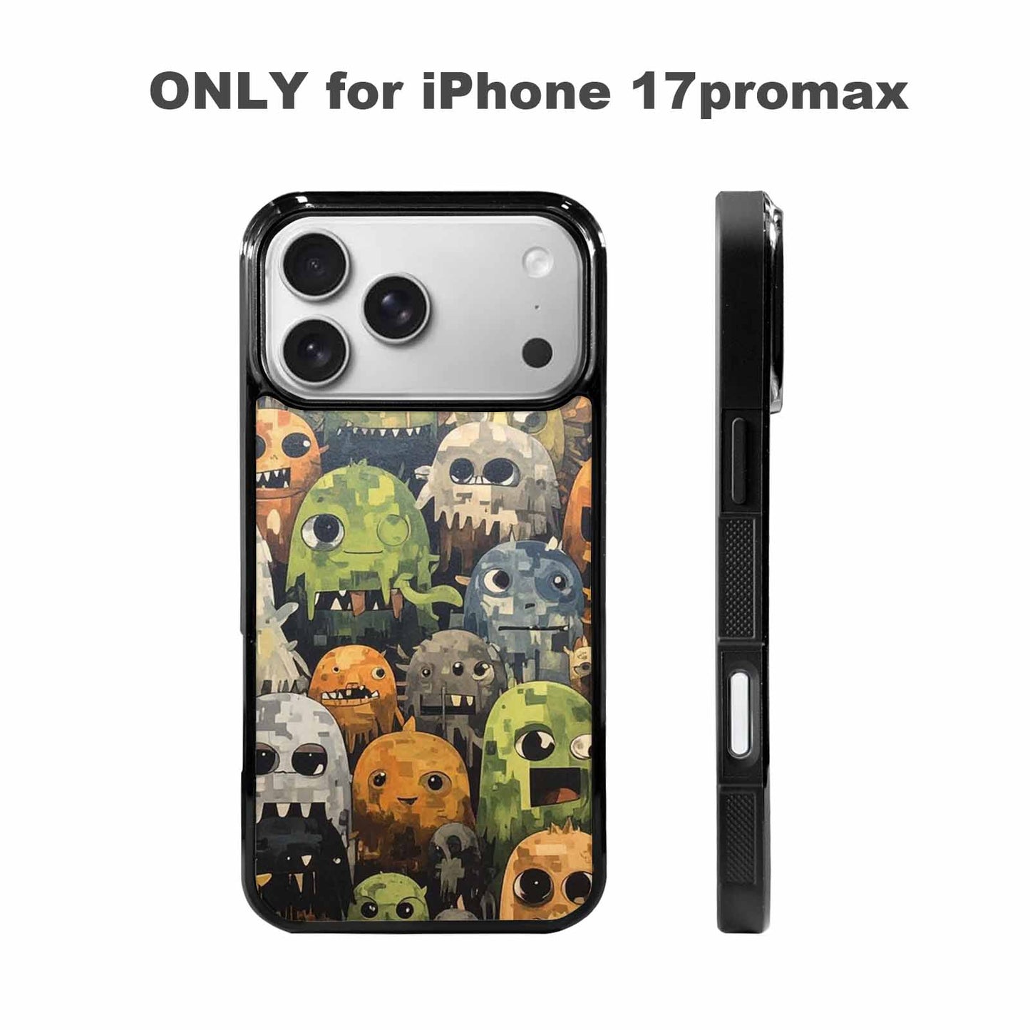 iPhone 17 Pro Max Case — Monsters Camomonsters Pattern T6v Camo, Custom Phone Case