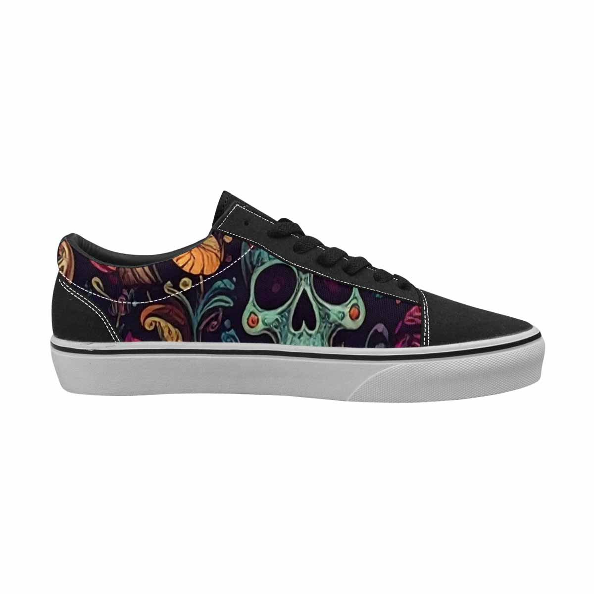 WOMEN'S Mushrooms And Skulls Canvas Lace-Up Cottagecore Shoes