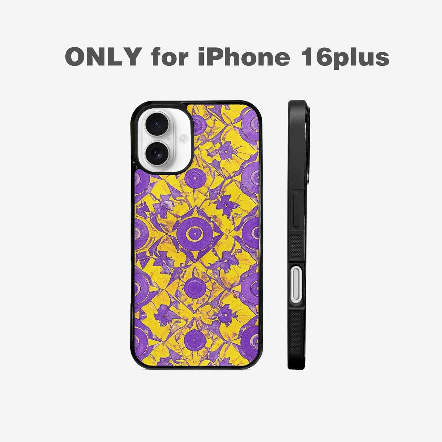 iPhone 16 Plus Case — Intersex Flag Color Theme Small Rainbow, Custom Designed Case Cover