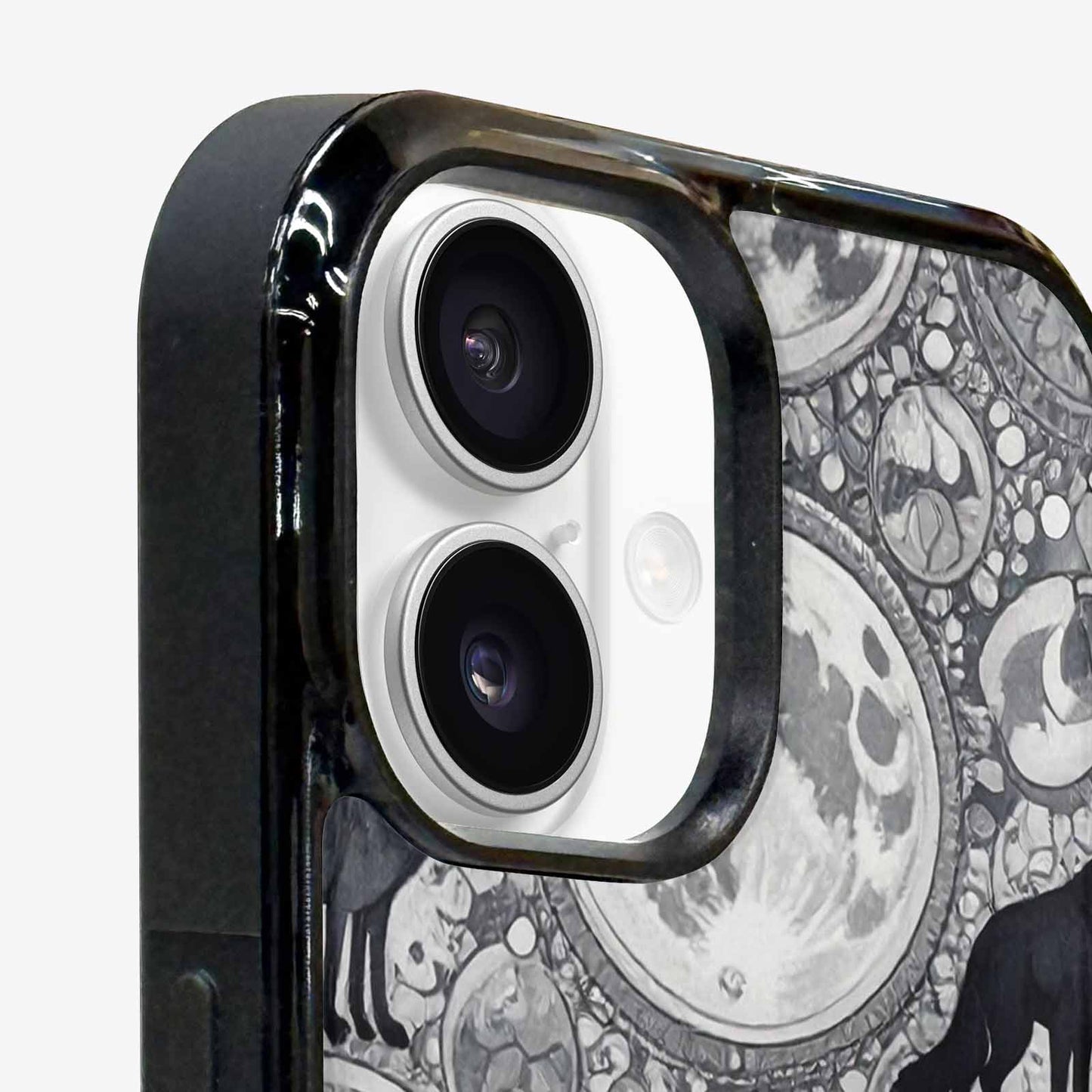 iPhone 16 Case — Wolves Everywhere Collage Overlap Small Wolf, Custom Phone Case