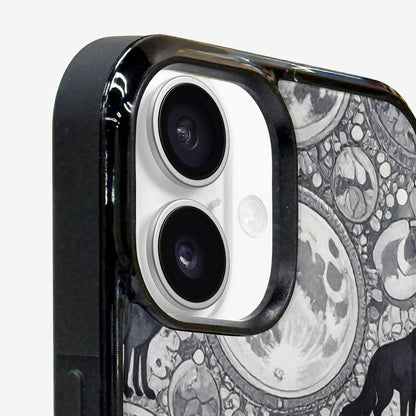 iPhone 16 Case — Wolves Everywhere Collage Overlap Small Wolf, Custom Phone Case