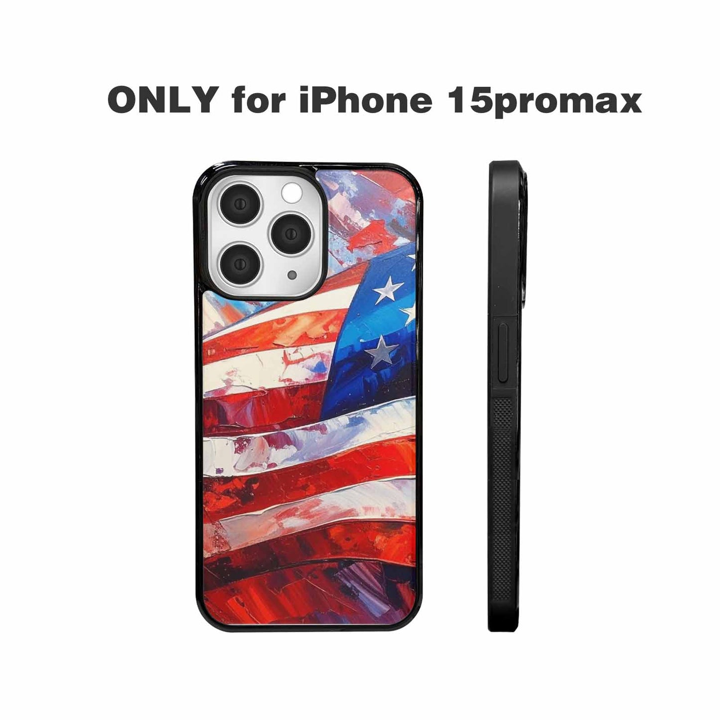 iPhone 15 Pro Max Case — Usa Flag Stars And Stripes Art, Personalized Phone Case