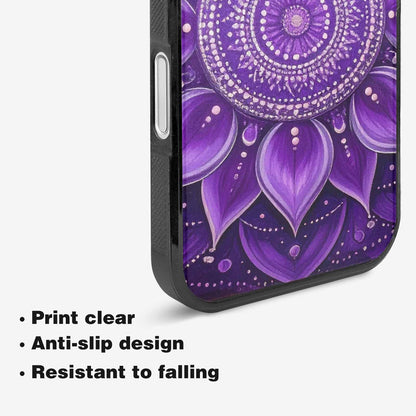iPhone 16 Plus Case — Purple Mandala Bohemian Print Edge To, Unique Phone Case Design