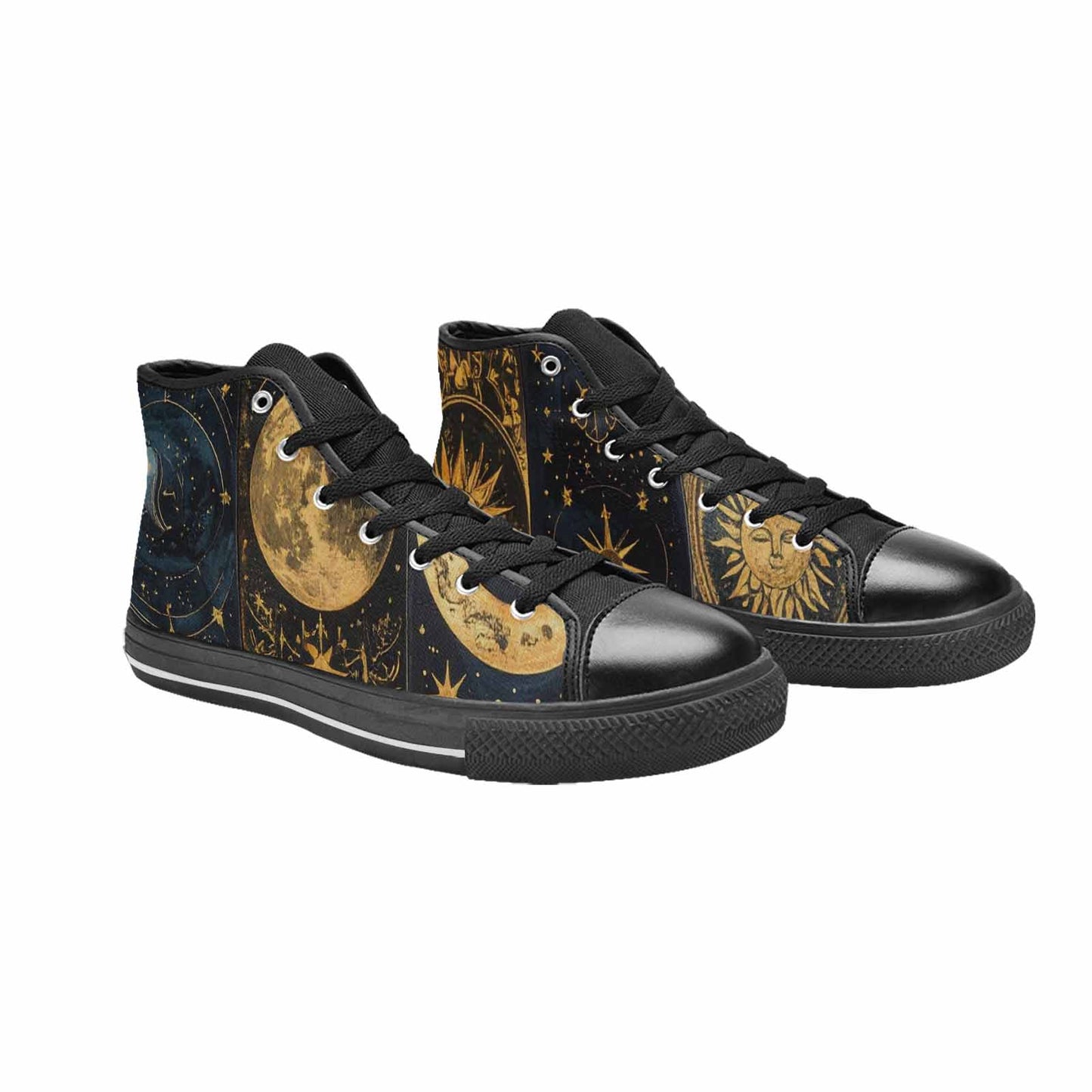 MEN'S Zodiac Constellation Star High Top Canvas Wallpaper Art Sneakers