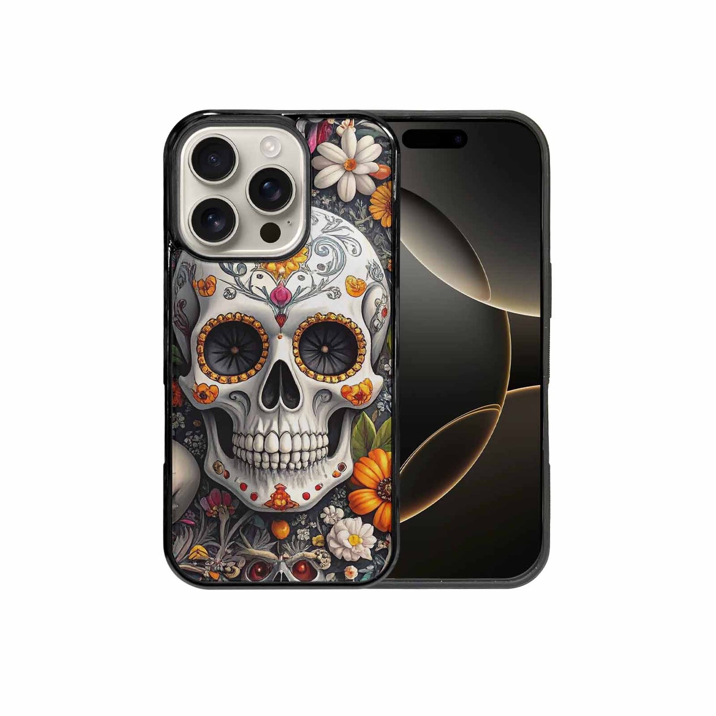 iPhone 16 Pro Case — Greyscale Black And White Dark Black, Original Design Phone Case