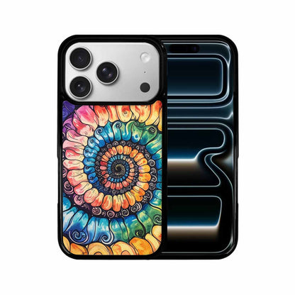 iPhone 17 Pro Case — Tie Dye Swirls Black White Tie, Unique Phone Case Design